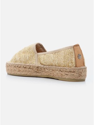 Su Espadril Natura Naturel Kadın Düz Espadril