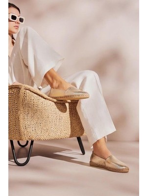 Su Espadril Ari Altın Kadın Düz Espadril