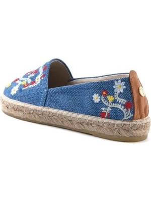 Su Espadril Amber Indigo Mavi Kadın Düz Espadril