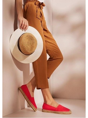Su Espadril Aileen Kırmızı Kadın Düz Espadril