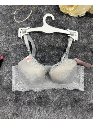Intive Lingerie Dantelli C Cup Destekli Push-Up 3 Kademe Kopçalı Üstün Kalite Sütyen