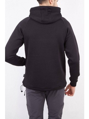 Alpinist Delta Kapşonlu Sweatshirt Siyah