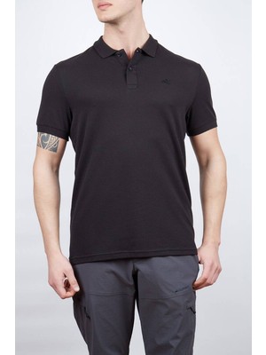 Alpinist Roc Erkek Polo T-Shirt Siyah