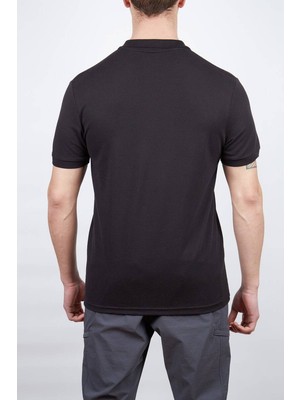 Alpinist Roc Erkek Polo T-Shirt Siyah