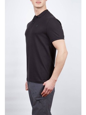 Alpinist Roc Erkek Polo T-Shirt Siyah