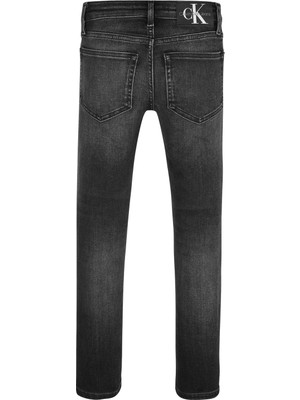 Calvin Klein Normal Bel Siyah Erkek Denim Pantolon Skınny Optıc Black