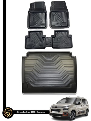 Dnz Citroen Berlingo 3D Ares Oto Paspas ve Araca Özel Kauçuk Bagaj Havuzu Set