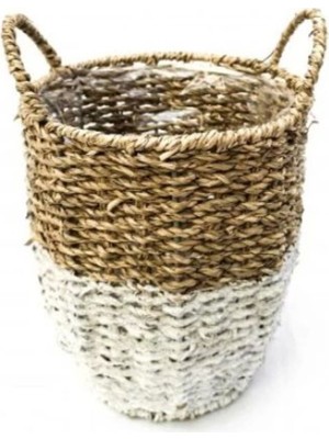 Greenmall Çift Renkli Hasır Sepet