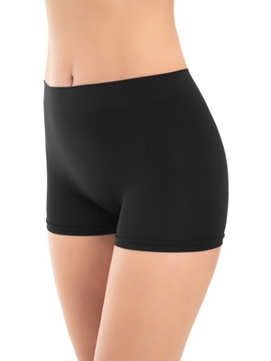 Cottonhill Premium - Kadın Siyah Ultra-Rahat Seamless Boxer