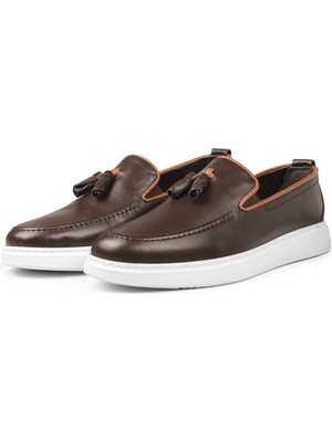 Ducavelli Fringe Hakiki Deri Erkek Günlük Ayakkabı, Loafer Ayakkabı, Hafif Ayakkabı, Yazlık Ayakkabı, Hafif Ayakkabı