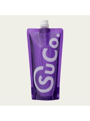 Suco Plum Suco 2.0 - 600 ml Mor Renkli Hafif ve Dayanıklı Matara Esnek Yapı ile Taşınabilir