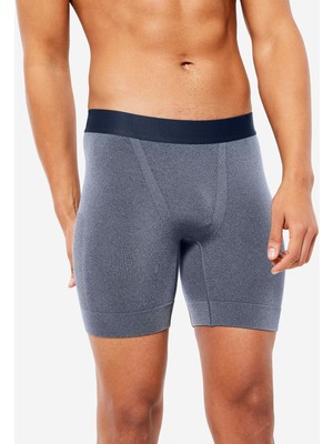 Decathlon Erkek Dikişsiz Boxer - Gri / Mavi