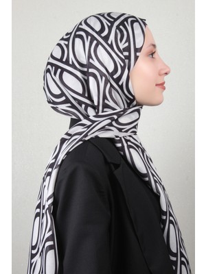 Eşarppark Soft Touch Şal 2778-19 Siyah-Beyaz