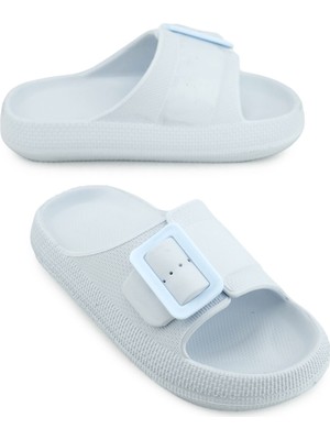 Gezer Kadın Buz Mavi Yazlık Tek Toka Ayarlanabilir Eva Banyo Bahçe Havuz Plaj Terlik