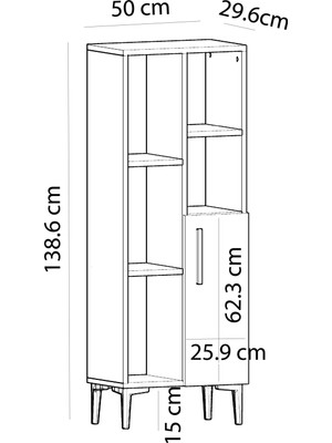 Zerka Concept Umay Mutfak Dolabı Çok Amaçlı Dolap Royal Mermer Meşe