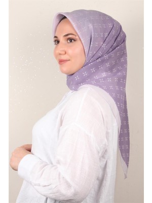 Eşarppark Coton & Silk Eşarp 3645-6 Leylak