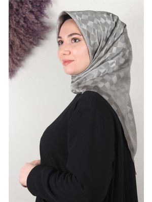 Eşarppark Fashion Monogram Eşarp 8090-10 Küf Yeşili