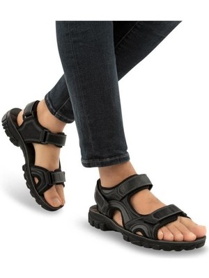 Muya Taurus 31322-001 Anatomik Taban Cırtlı Erkek Sandalet Siyah 40-45