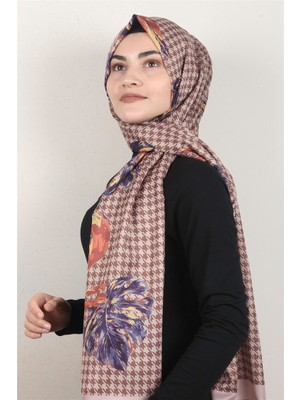 Eşarppark Gloria Soft Şal 2736-1 Kaz Ayağı Pudra