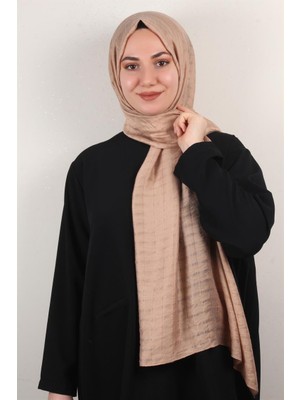Eşarppark Ince Kareli Şal 2580-57 Soğan Kabuğu