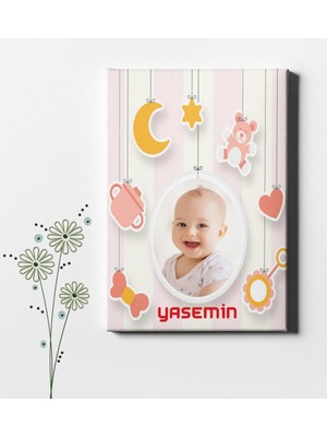 BK Kişiye Özel Bebek Fotoğraflı Kanvas Tablo (50 x 70 Cm.) 1