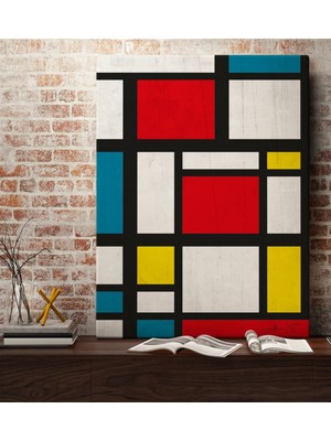 BK Kişiye Özel Mondrian Kanvas Tablo (50 x 70 Cm.) 1