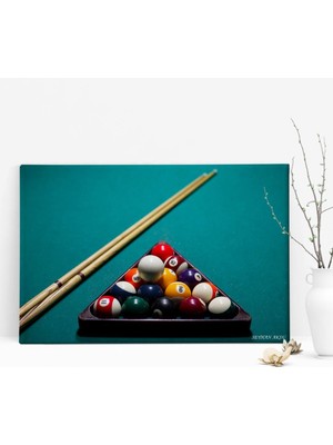 BK Kişiye Özel Bilardo Temalı Kanvas Tablo (50 x 70 Cm.) 2