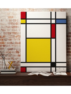 BK Kişiye Özel Mondrian Kanvas Tablo (50 x 70 Cm.) 6