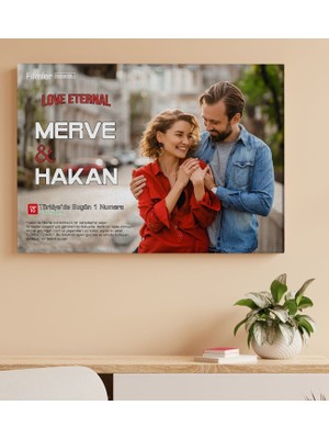 Bk Gift Sevgililere Özel Romantik Film Afişi Tasarımlı Kanvas Tablo-3(Sadece Yatay Fotoğraflar Için), Sevgiliye Hediye, Yıl Dönümü Hediyesi (50X70CM)