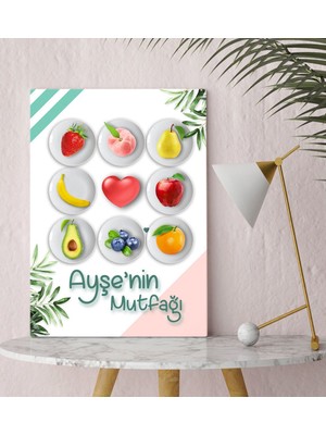 BK Kişiye Özel Mutfak Konseptli Kanvas Tablo 30X50CM-15