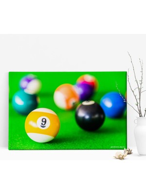 BK Kişiye Özel Bilardo Temalı Kanvas Tablo (50 x 70 Cm.) 1