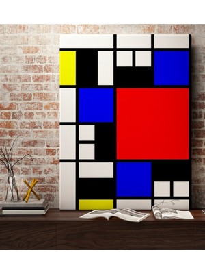 BK Kişiye Özel Mondrian Kanvas Tablo (50 x 70 Cm.) 4