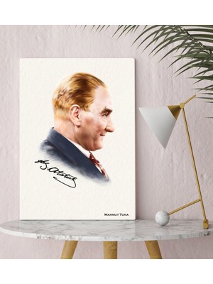 BK Kişiye Özel Atatürk Temalı 30X50 Kanvas Tablo -11