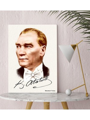 BK Kişiye Özel Atatürk Temalı 30X50 Kanvas Tablo -15