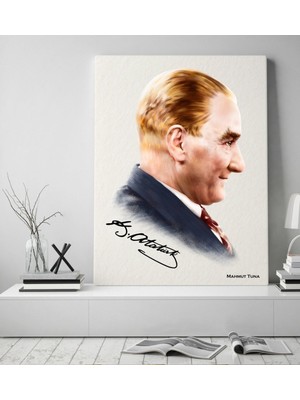 BK Kişiye Özel Atatürk Temalı 50X70  Kanvas Tablo -11