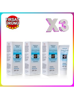 Open Propoleo Balmum ve Şiya Yağ Özlü Güneş Kremi ve Cilt Açıcı SPF30+ 75ML X3