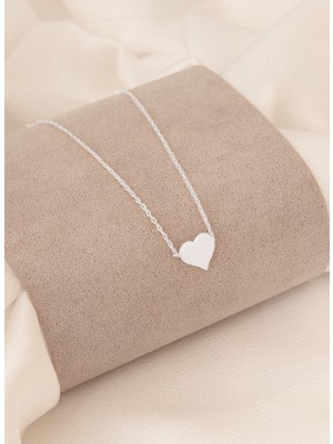 Dkmn Silver Içi Dolu Kalp Kolye