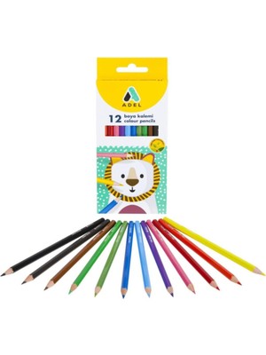 Adel Boya Seti 12 Li Uzun Kuru Boya 12 Li Pastel Boya 12 Li Sulu Boya