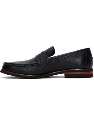 Derimod Erkek Siyah Deri Casual Loafer