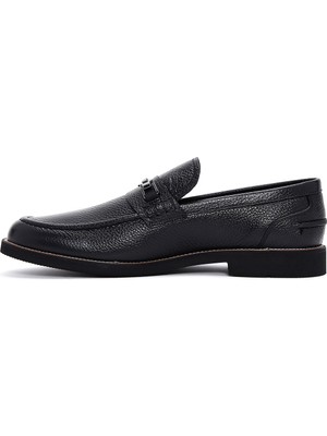 Derimod Erkek Siyah Deri Casual Loafer