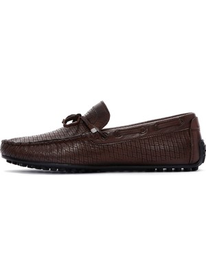 Derimod Erkek Kahverengi Deri Casual Loafer