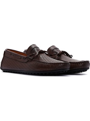 Derimod Erkek Kahverengi Deri Casual Loafer