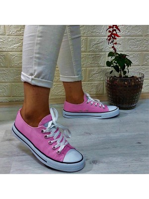 Fiyra 554 Pembe Kısa Unisex Sneaker Keten Spor Ayakkabı