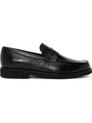 Derimod Erkek Siyah Deri Casual Loafer