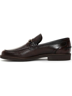 Derimod Erkek Kahverengi Deri Casual Loafer