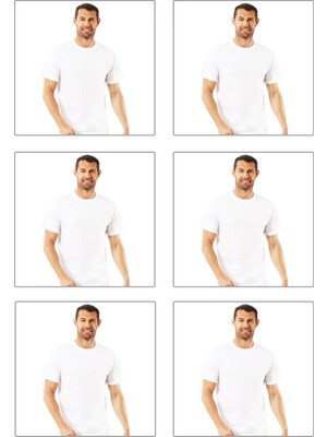 Özkan Underwear Özkan 0055 6'lı Paket Erkek Pamuklu Penye Esnek Rahat Kapalı Yaka Atlet Fanila
