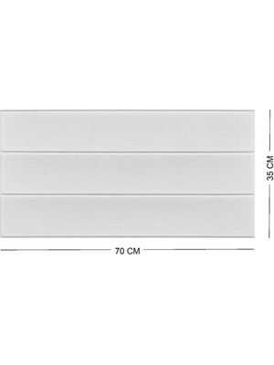 Tekno Trust 70X35CM(0,25M2) Kendinden Yapışkanlı Beyaz Ahşap Kendinden Yapışkanlı Esnek Duvar Paneli NW43