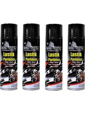 Ebrayn Premium Lastik Parlatıcı Aerosol Sprey 4 Adet 500 ml Kaliteli 