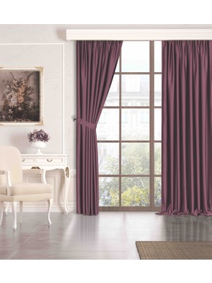 Perle Quartz Blackout Açık Mürdüm Rengi Karartma Perde