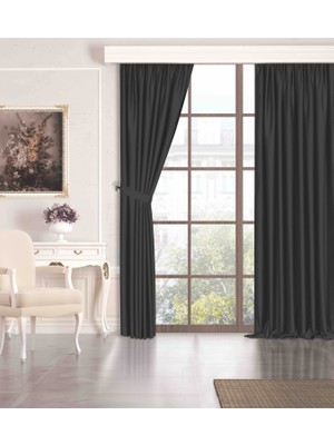 Perle Quartz Blackout Siyah Renk Karartma Perde